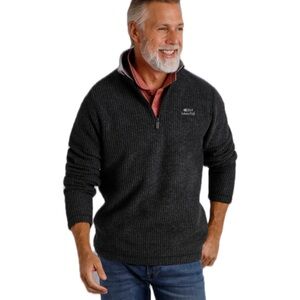 Weird Fish Newark Eco 1/4 Zip Grid Fleece Washed Black XL